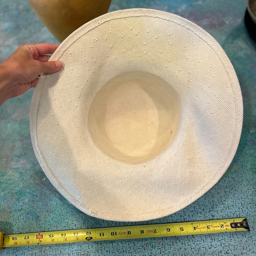Vintage Straw Wide Rimmed Hat - Picture 9 of 11